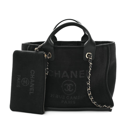 Chanel Mixed Fibers Small Deauville Tote Black 3 of 12