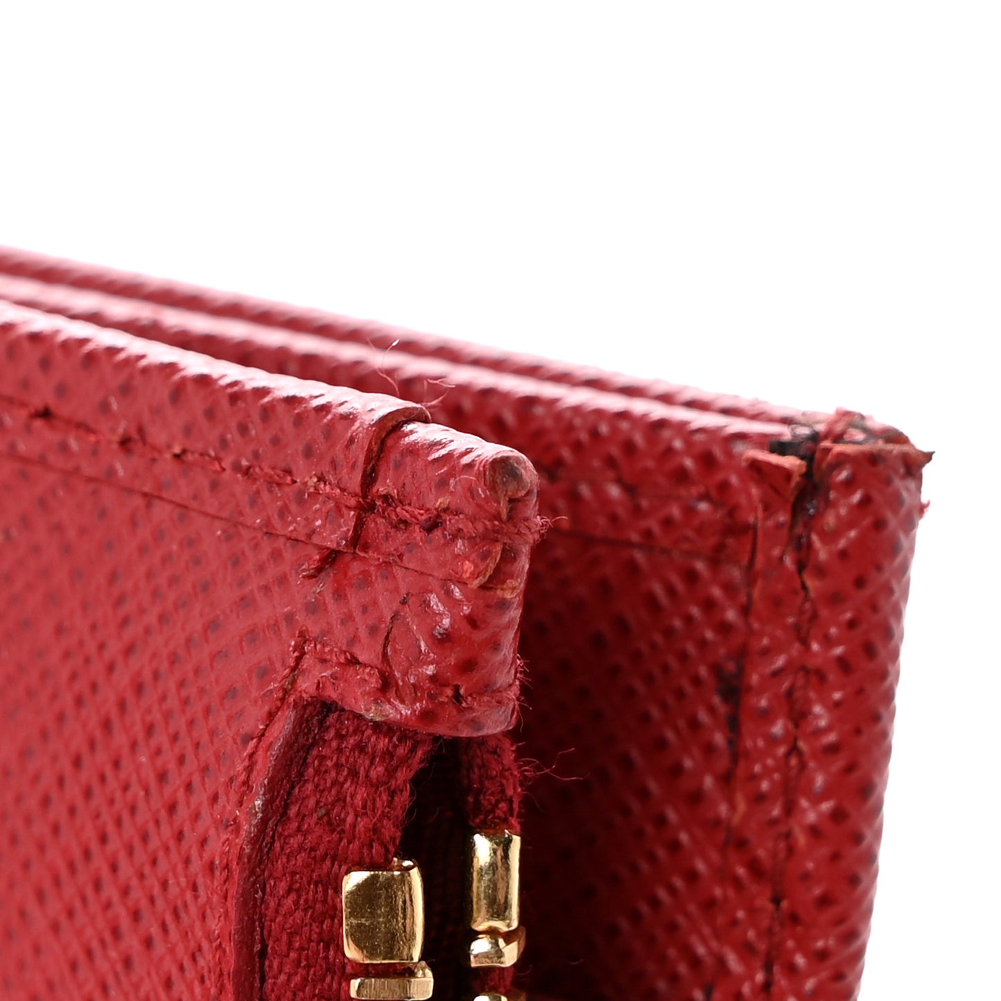 Saffiano Metal Tab Wallet Fuoco