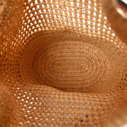 Loewe Raffia Calfskin Balloon Bucket Bag Natural Tan 5 of 10