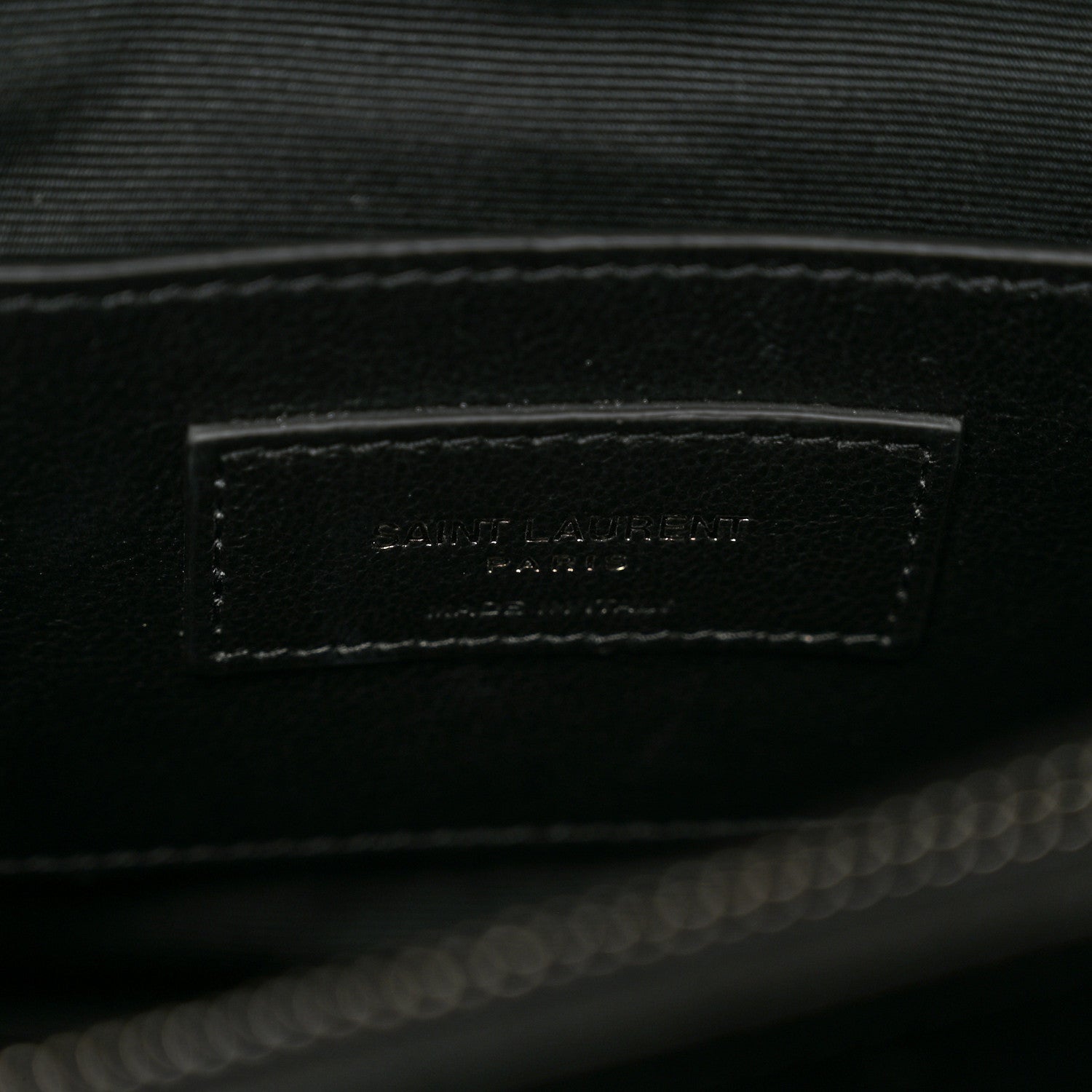 Saint Laurent Sheepskin Matelasse Chevron Monogram Medium College Bag Black 8 of 11