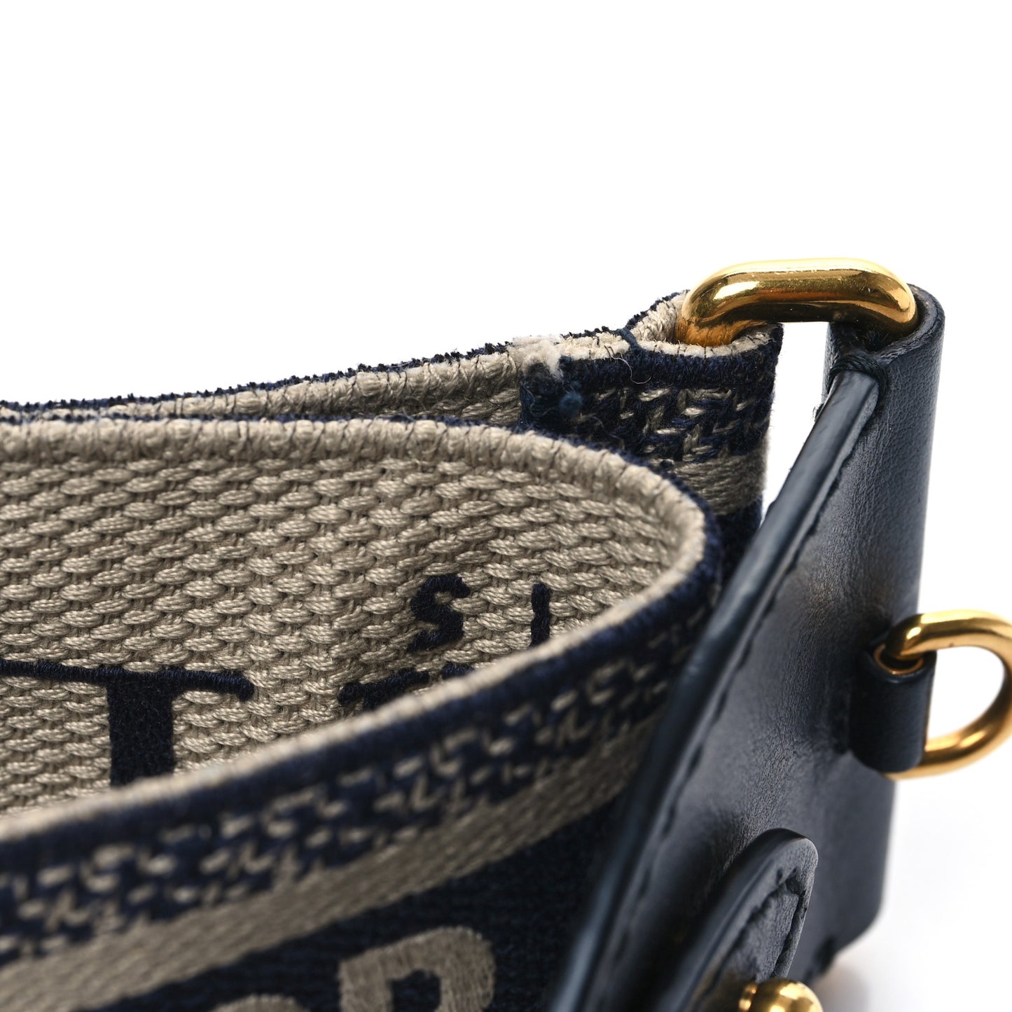 Canvas Embroidered Shoulder Strap Blue