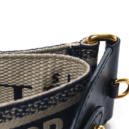Christian Dior Canvas Embroidered Shoulder Strap Blue 4 of 4