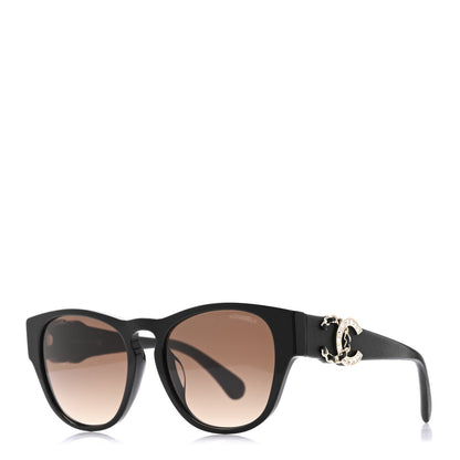Chanel Crystal Lambskin CC Sunglasses 5455-Q-A Black 1 of 6