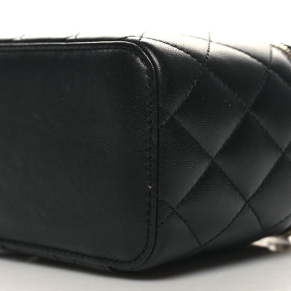 Chanel Lambskin Quilted Small Top Handle Vanity Case With Chain Black 11 of 12