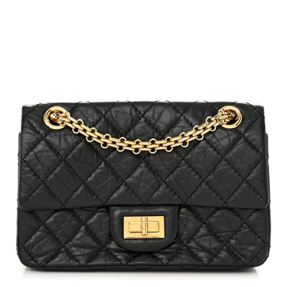 Chanel Aged Calfskin Quilted 2.55 Reissue Mini Flap Black 1 of 10