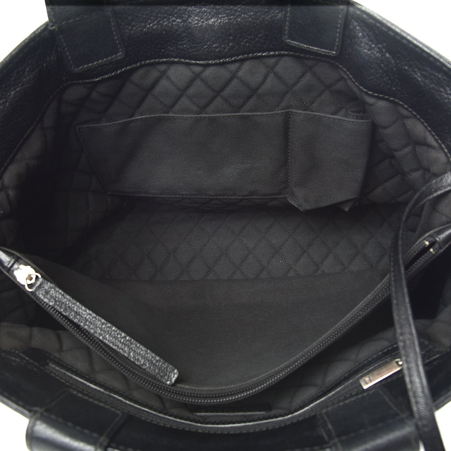 Goatskin Perforated Large CC Tote Black