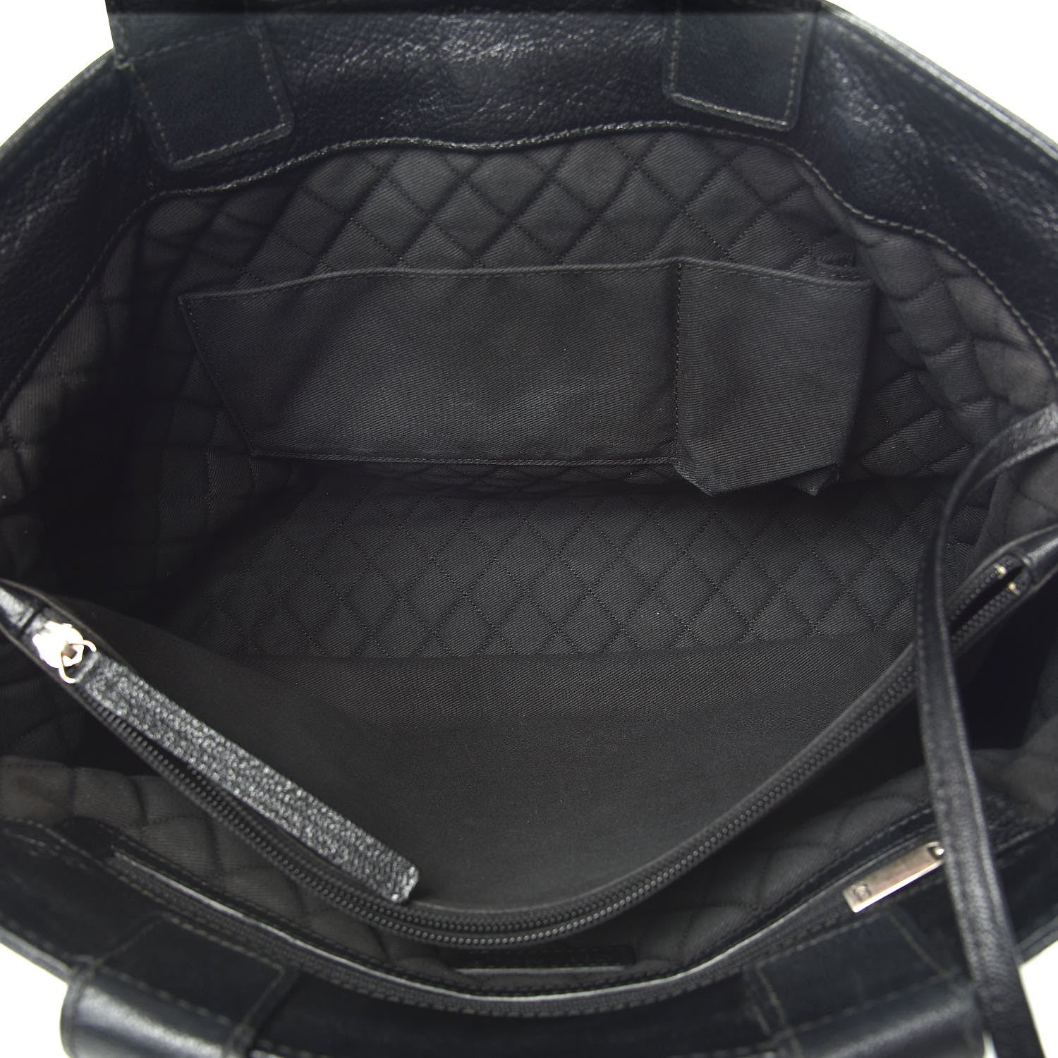 Chanel Goatskin Perforated Large CC Tote Black 5 of 11