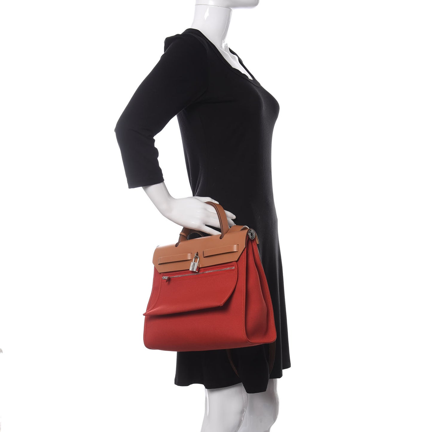 Vache Hunter Toile Herbag Zip 31 PM Rouge Tomate Natural