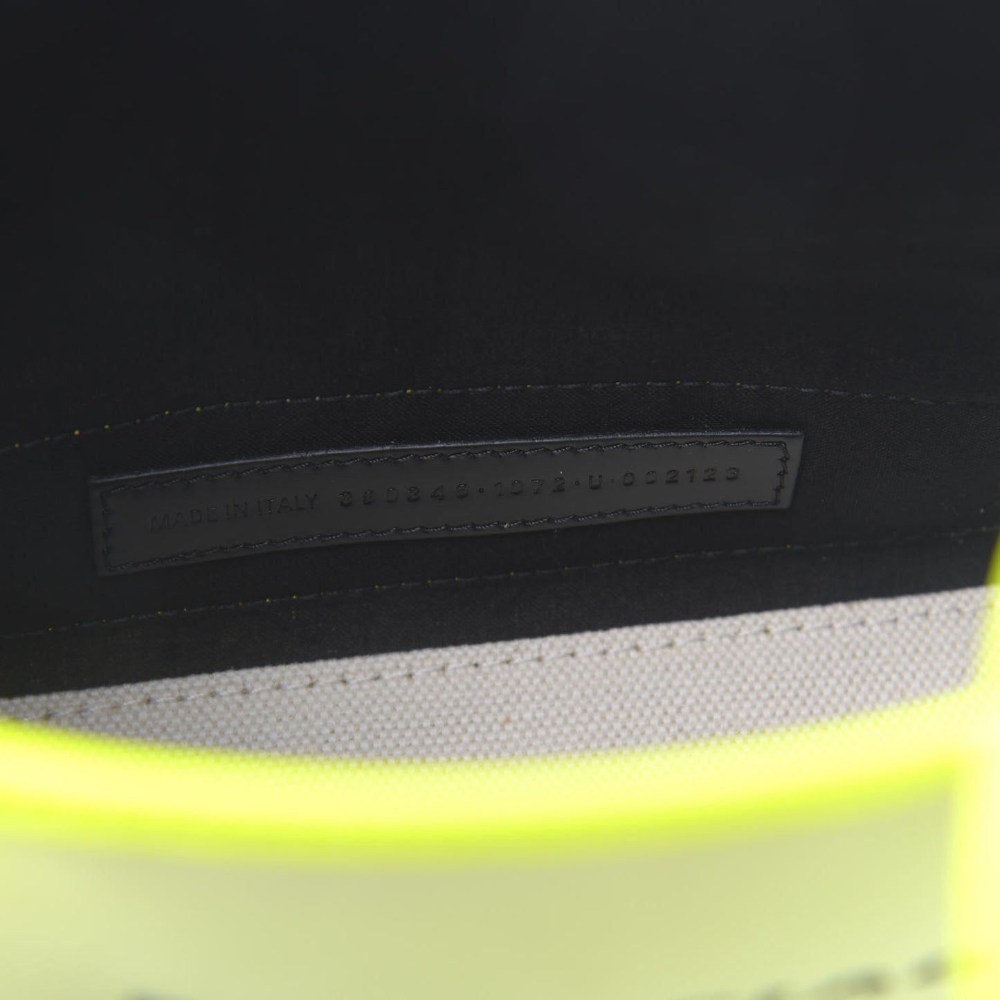 Cotton Canvas Satin Calfskin Navy Cabas XS Natural Fluo Yellow