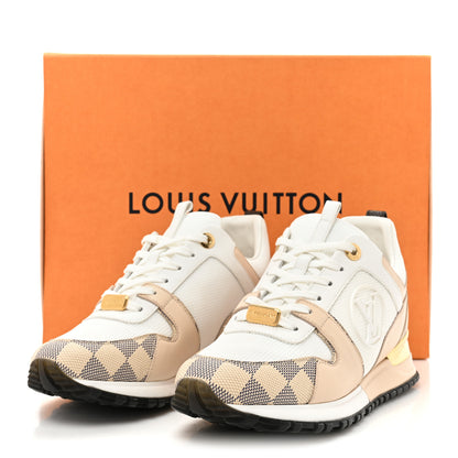 Louis Vuitton Calfskin Damier Azur Run Away Sneakers 37.5 White 13 of 13