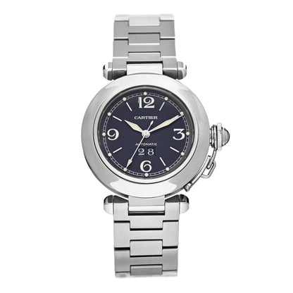 Cartier Stainless Steel 35mm Pasha C Automatic Watch Blue 1 of 4