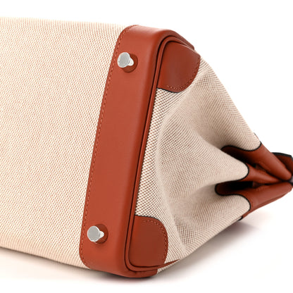 Hermes Toile Swift Verso Birkin 30 Cuivre Mauve Pale 10 of 11