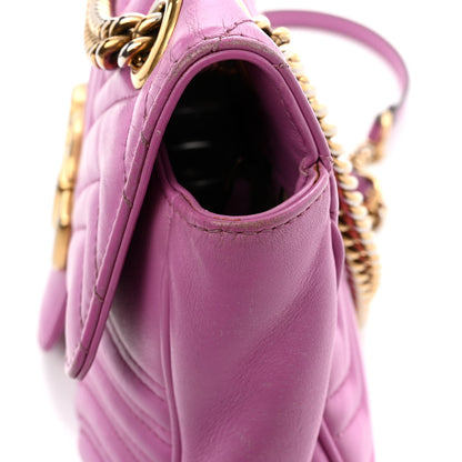Gucci Calfskin Matelasse Medium GG Marmont Shoulder Bag Candy Mousse 13 of 15