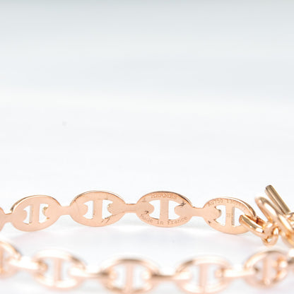 Hermes 18K Rose Gold Chaine d'Ancre Echainee S Bracelet 3 of 5