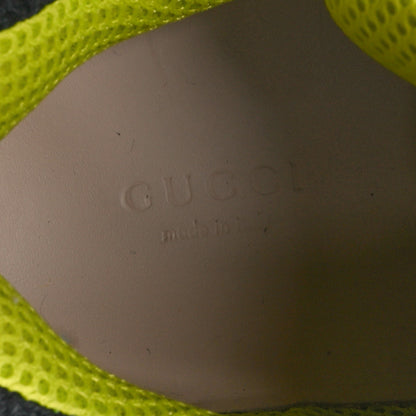 Gucci X SEGA Metallic Calfskin Mesh Removable Crystals Womens Flashtrek Sneakers 37 Silver Black 7 of 7