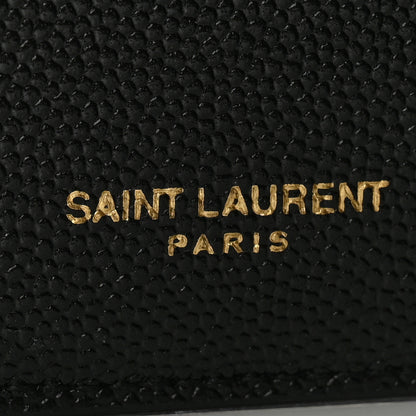 Saint Laurent Grain De Poudre Monogram Bi-Fold Wallet Black 6 of 9