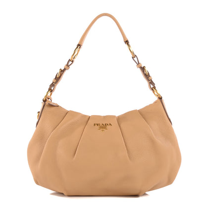 Prada Vitello Daino Shoulder Bag Sabbia 1 of 12