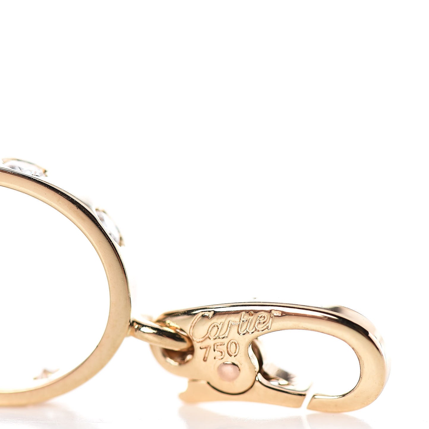 18K Yellow Gold Diamond LOVE Ring Charm