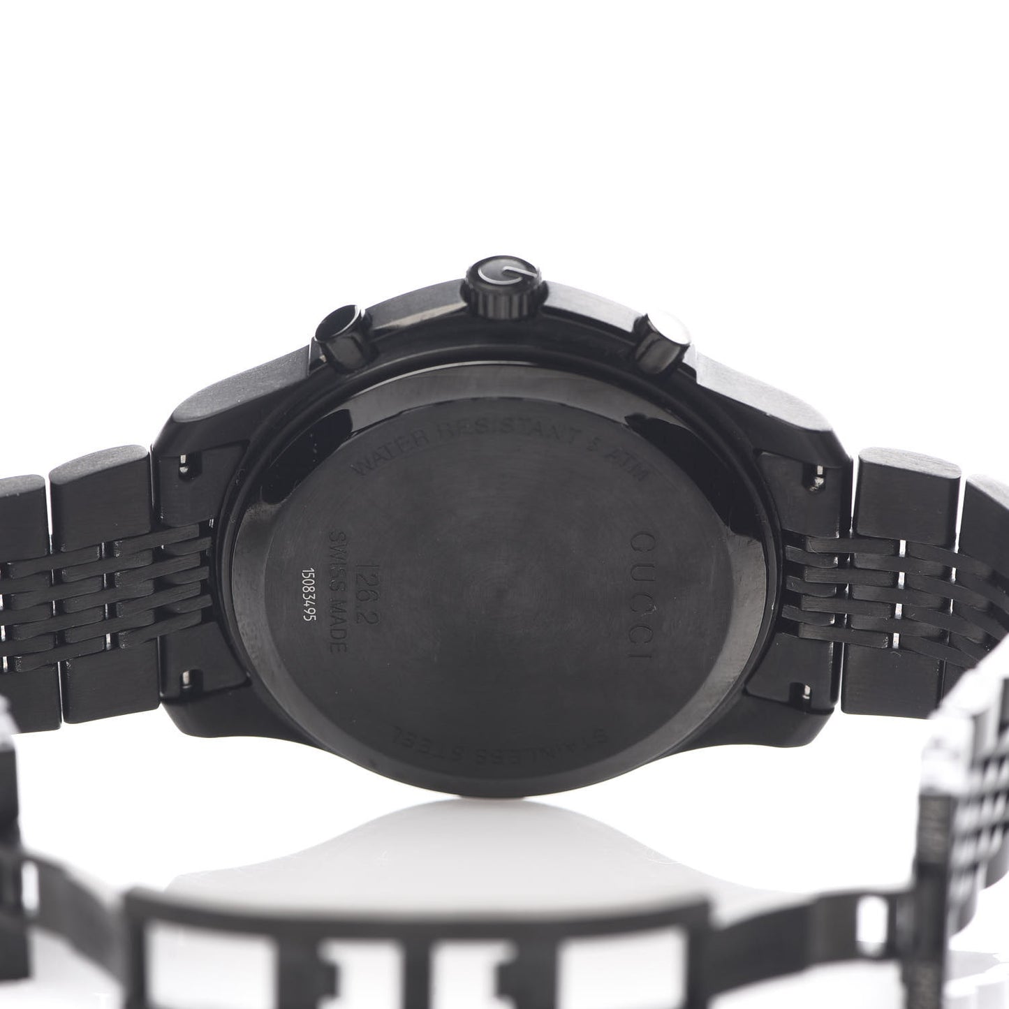 PVD Stainless Steel 44mm G-Timeless Chronograph Quartz Watch Black