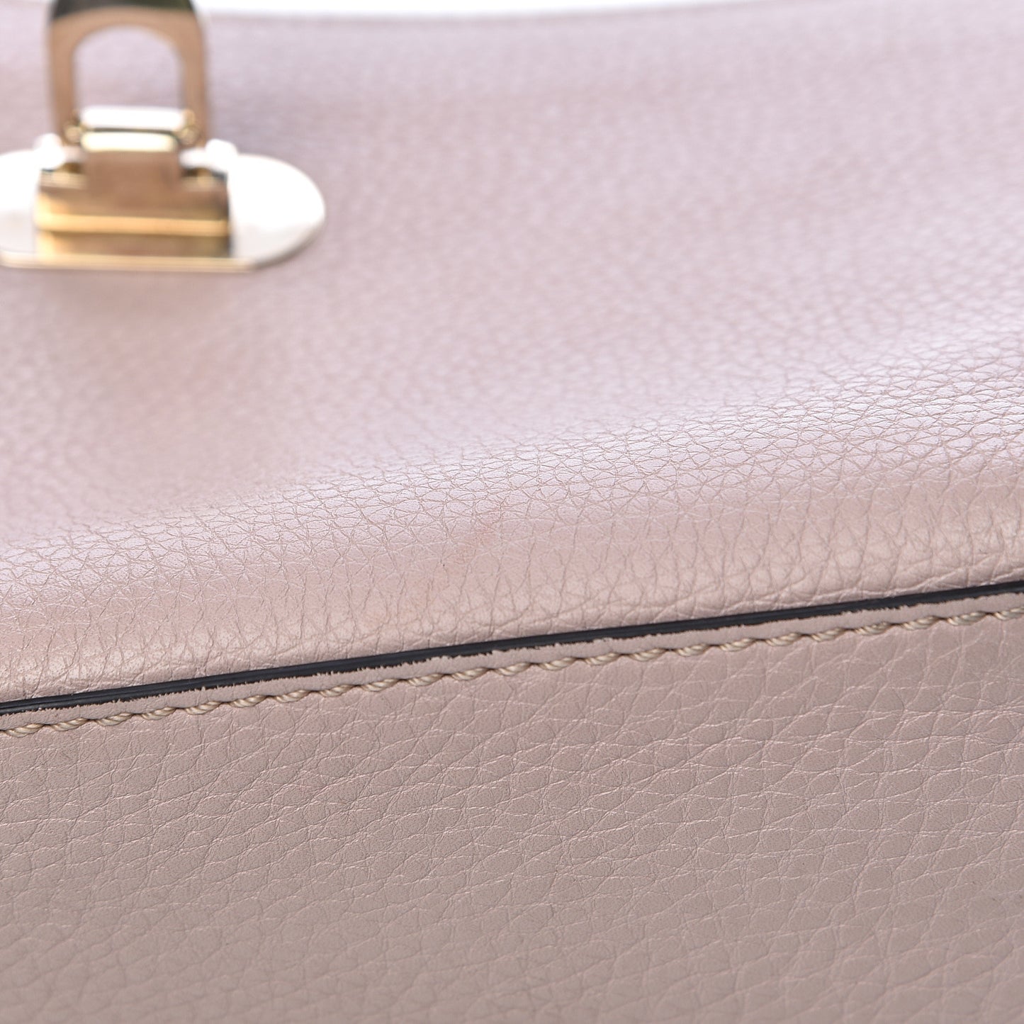Pebbled Calfskin Small Rockstud Single Handle Flap Bag Poudre