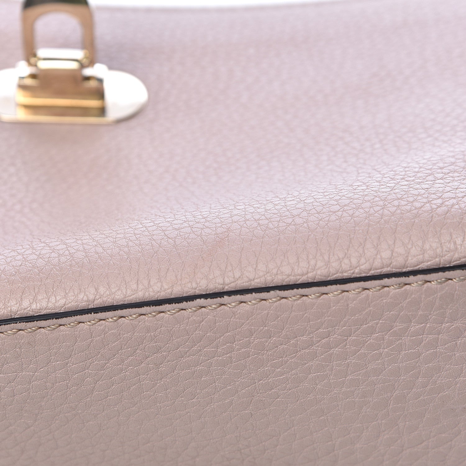 Valentino Garavani Pebbled Calfskin Small Rockstud Single Handle Flap Bag Poudre 11 of 21