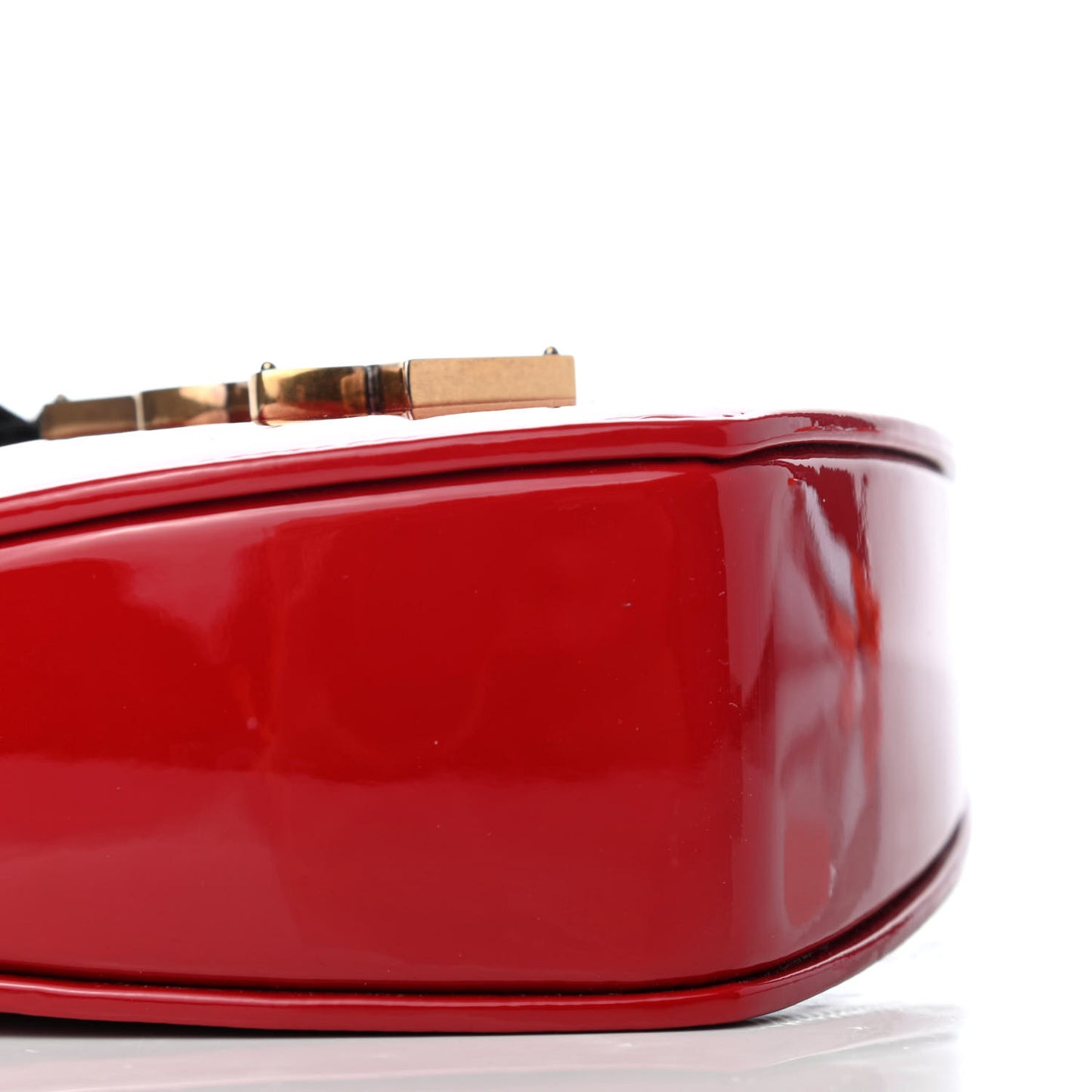 Patent Sac Coeur Heart Shaped Clutch Red