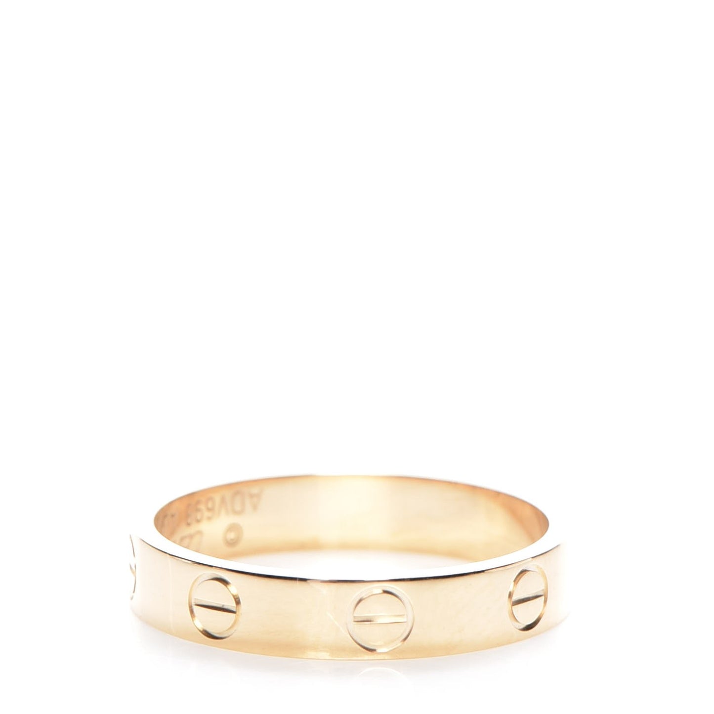 18K Yellow Gold 3.5mm LOVE Wedding Band Ring 53 6.25