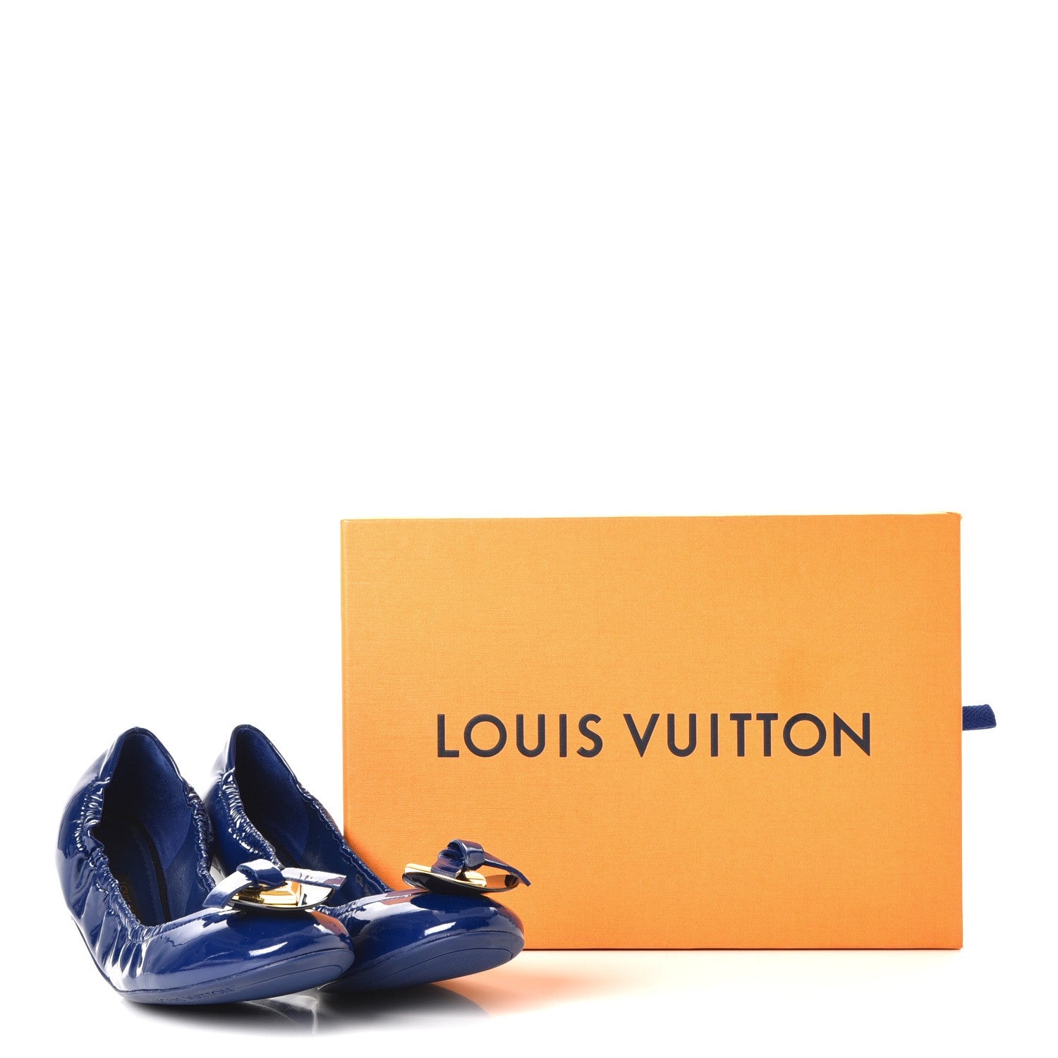 Louis Vuitton Patent Lucky Charm Ballet Flats 37.5 Blue 10 of 10
