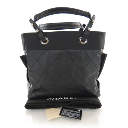 Chanel Coated Canvas Large Paris Biarritz Tote Black 3 of 10