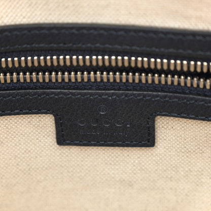 Gucci GG Supreme Monogram Textured Dollar Calfskin Web Small Ophidia Half Moon Hobo Beige Blue 6 of 10