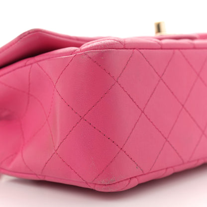 Chanel Lambskin Quilted Mini Rectangular Flap Fuchsia 9 of 14
