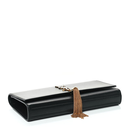 Saint Laurent Calfskin Classic Monogram Tassel Clutch Black 3 of 4