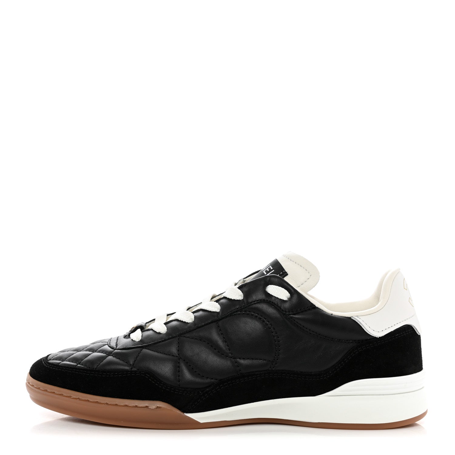 Chanel Suede Calfskin Quilted Sneakers 37.5 Black 1 of 10
