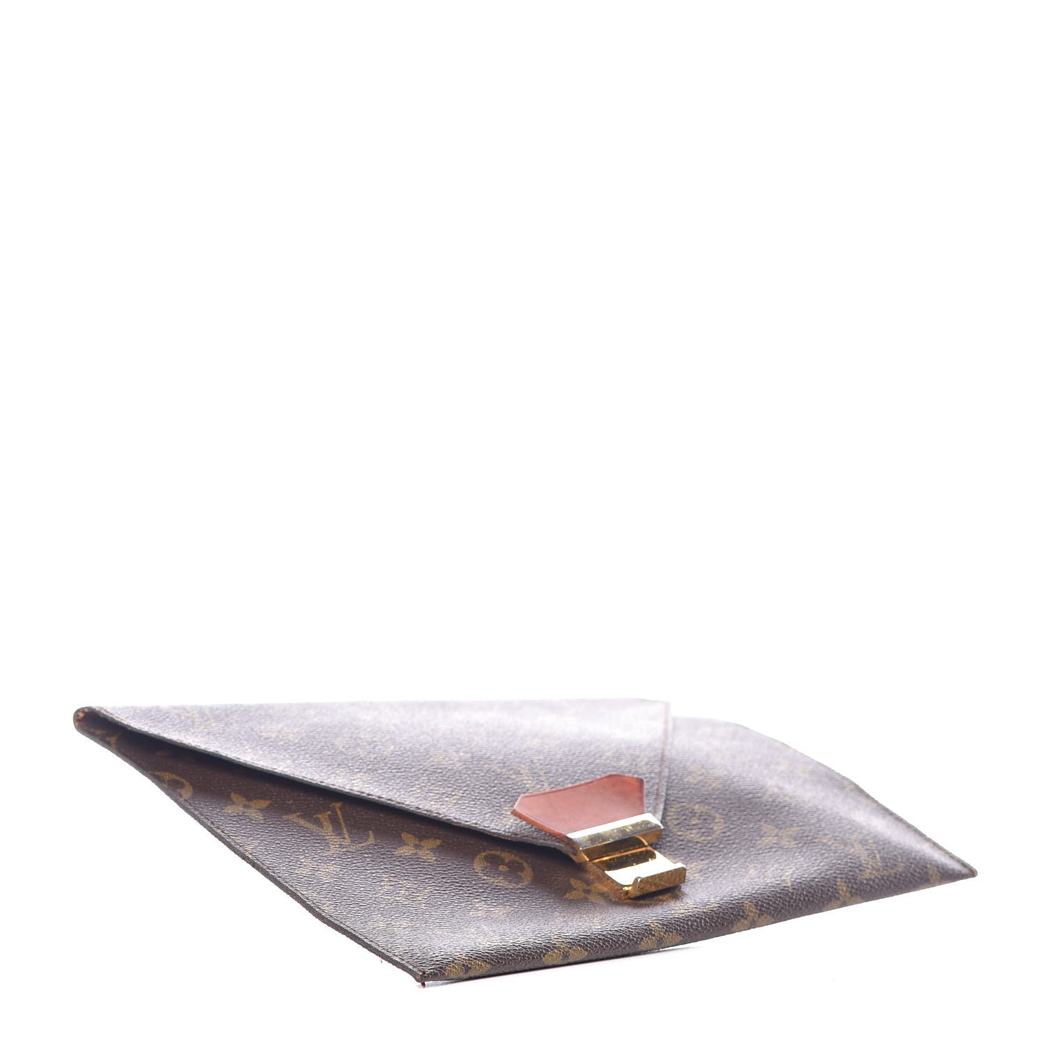 Louis Vuitton Monogram Poche Plate Envelope Clutch PM 4 of 9
