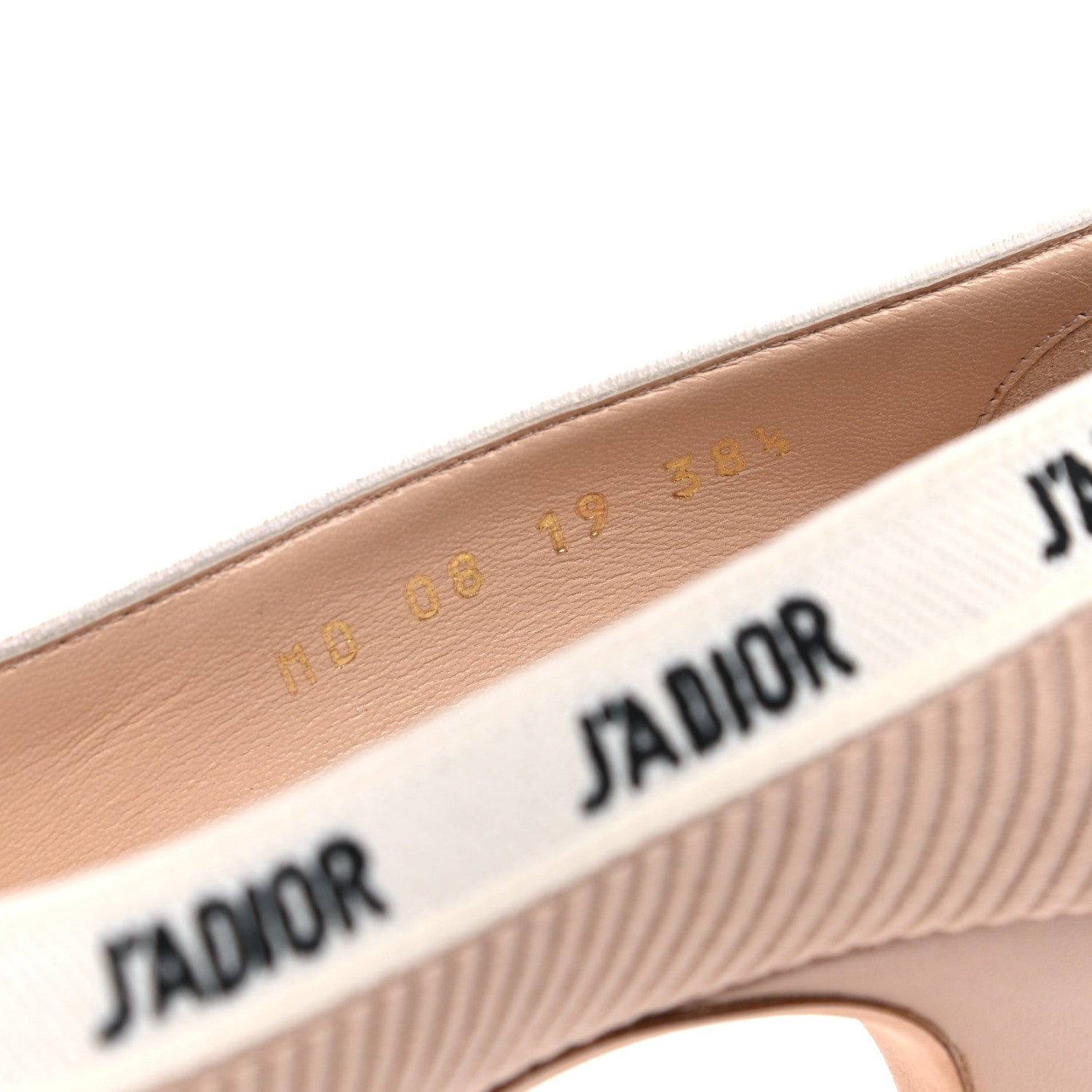 Christian Dior Technical Canvas Ribbon Embroidered J'Adior 65mm Pumps 38.5 Powder Nude 8 of 9