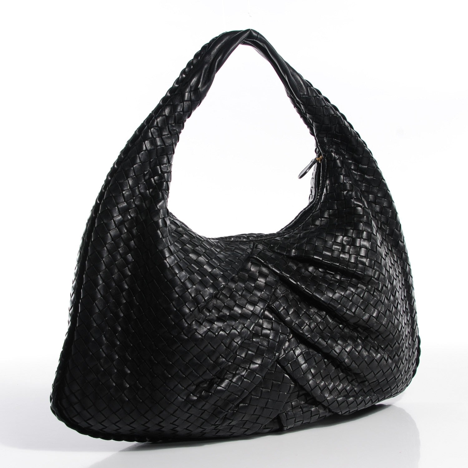Bottega Veneta Nappa Intrecciato Pleated Large Veneta Hobo Black 3 of 8
