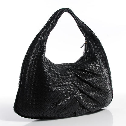 Bottega Veneta Nappa Intrecciato Pleated Large Veneta Hobo Black 3 of 8