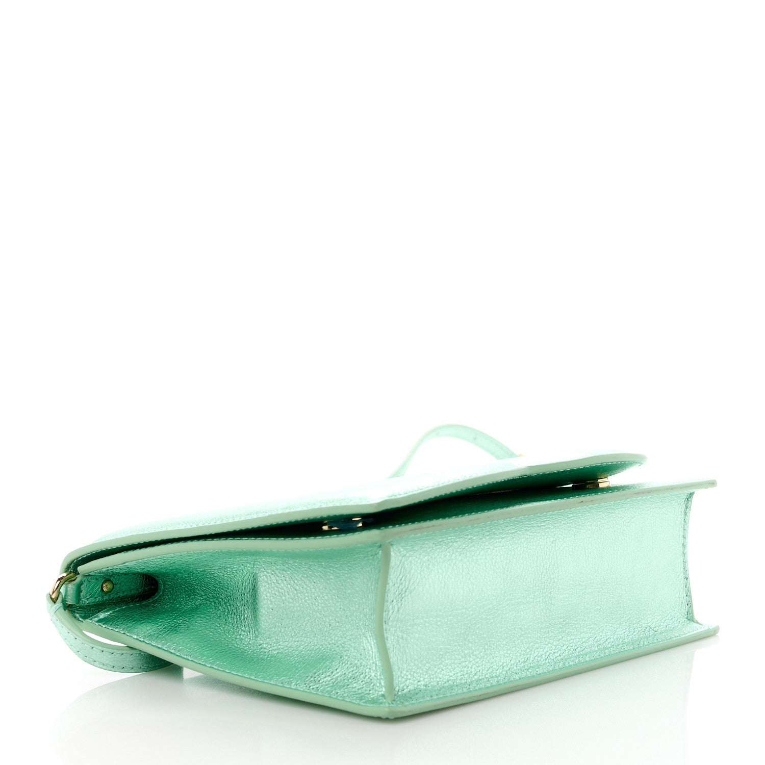 Dolce & Gabbana Metallic Calfskin DG Logo Flap Crossbody Bag Green 4 of 9