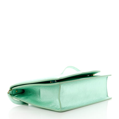 Dolce & Gabbana Metallic Calfskin DG Logo Flap Crossbody Bag Green 4 of 9