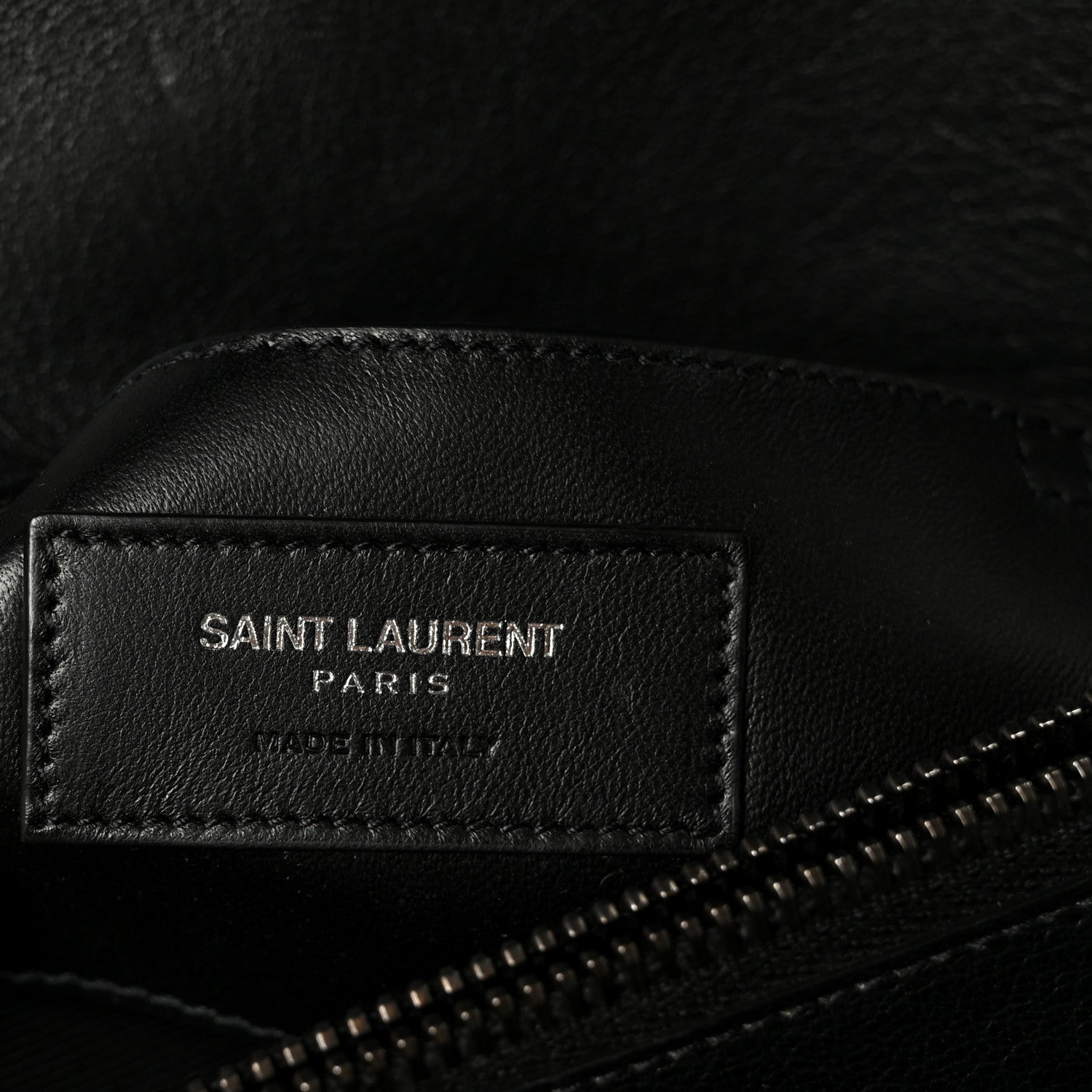 Saint Laurent Sheepskin Matelasse Chevron Monogram Large College Satchel Black 8 of 12