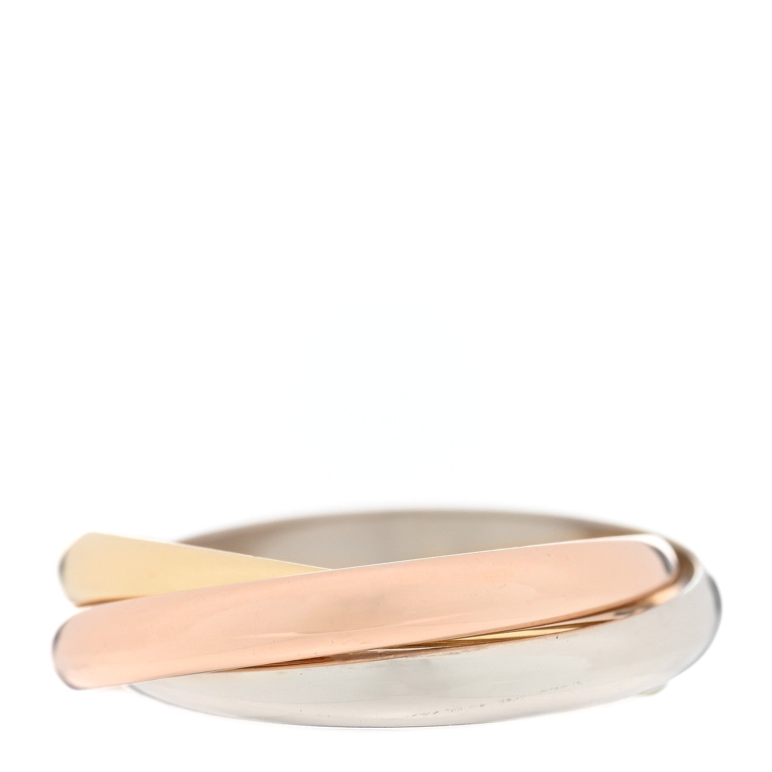 Cartier 18K Pink Yellow White Gold Small Trinity Ring 53 6.25 3 of 4