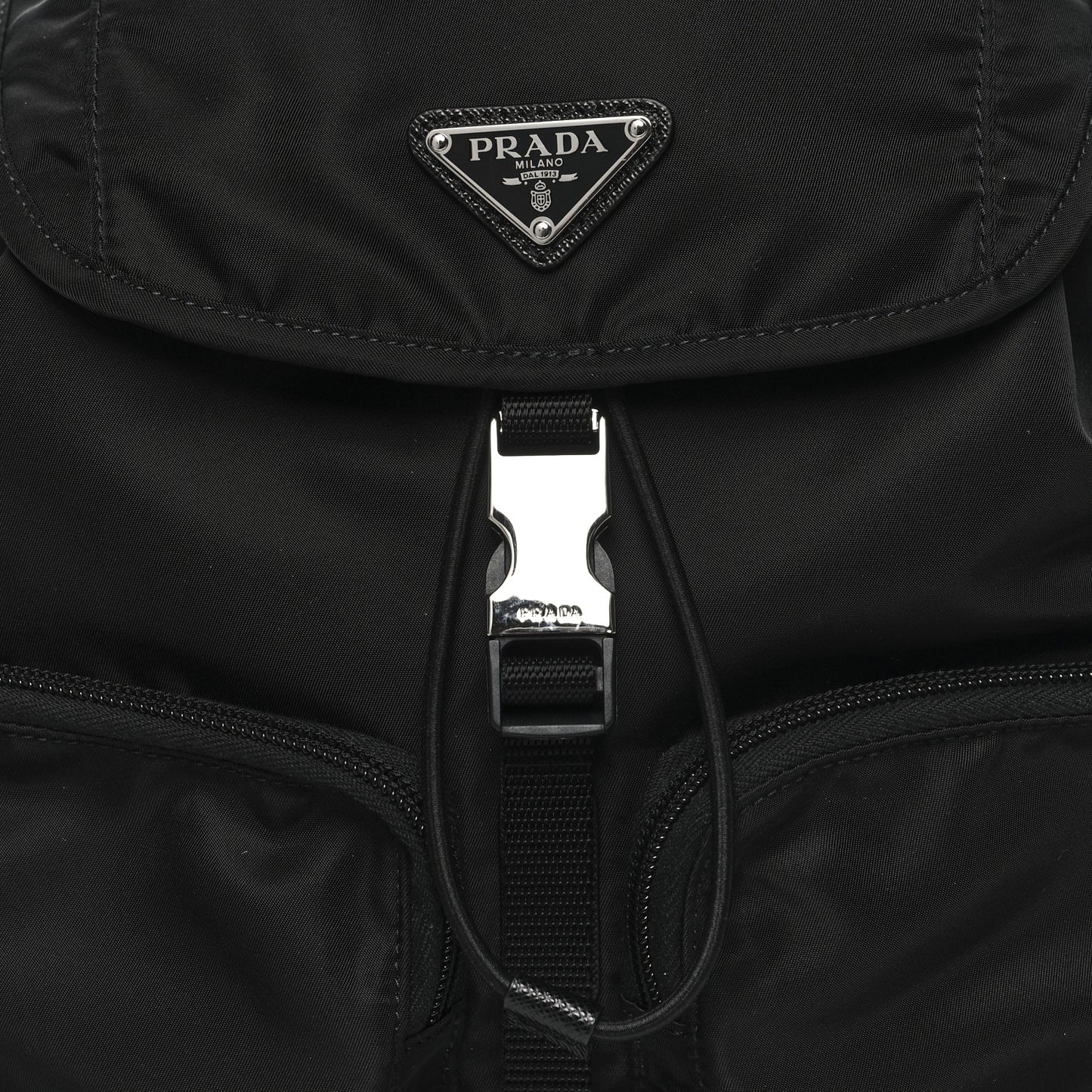 Tessuto Nylon Saffiano Vela Backpack Black