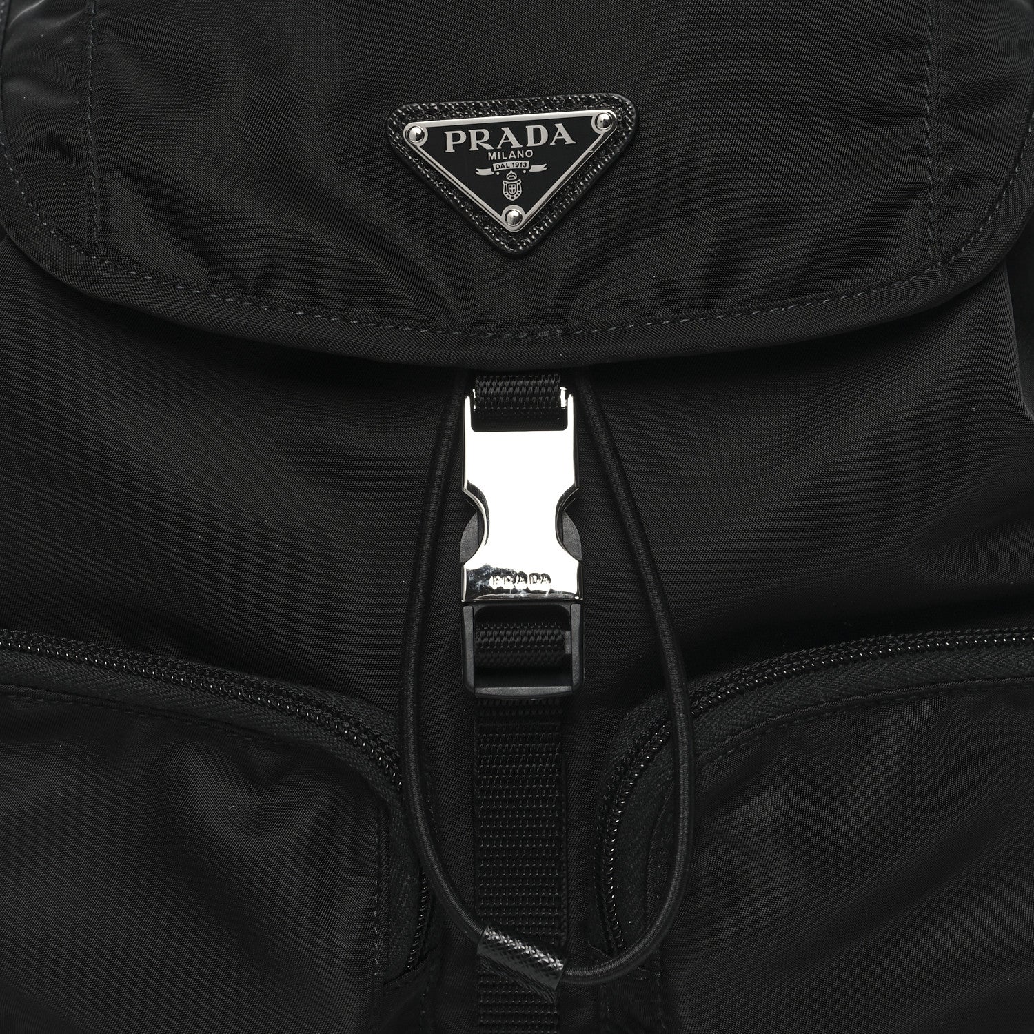 Prada Tessuto Nylon Saffiano Vela Backpack Black 7 of 9