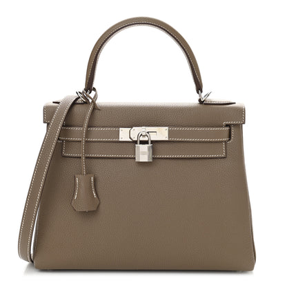 Hermes Togo Kelly Retourne 28 Etoupe 1 of 13