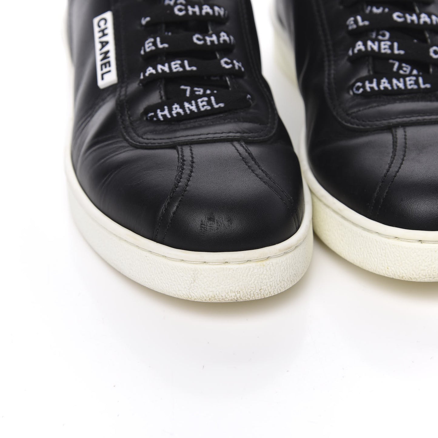 Calfskin CC Womens Sneakers 37 Black