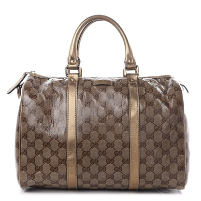 Gucci Crystal Monogram Medium Joy Boston Bronze 1 of 8