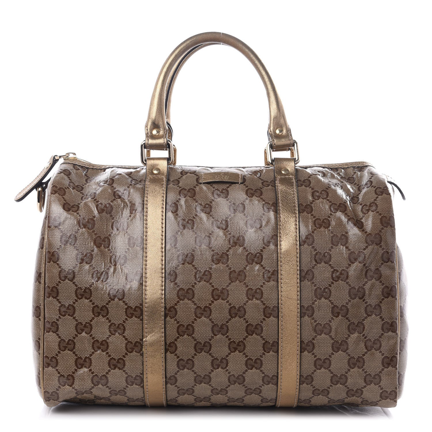 Gucci Crystal Monogram Medium Joy Boston Bronze 1 of 9