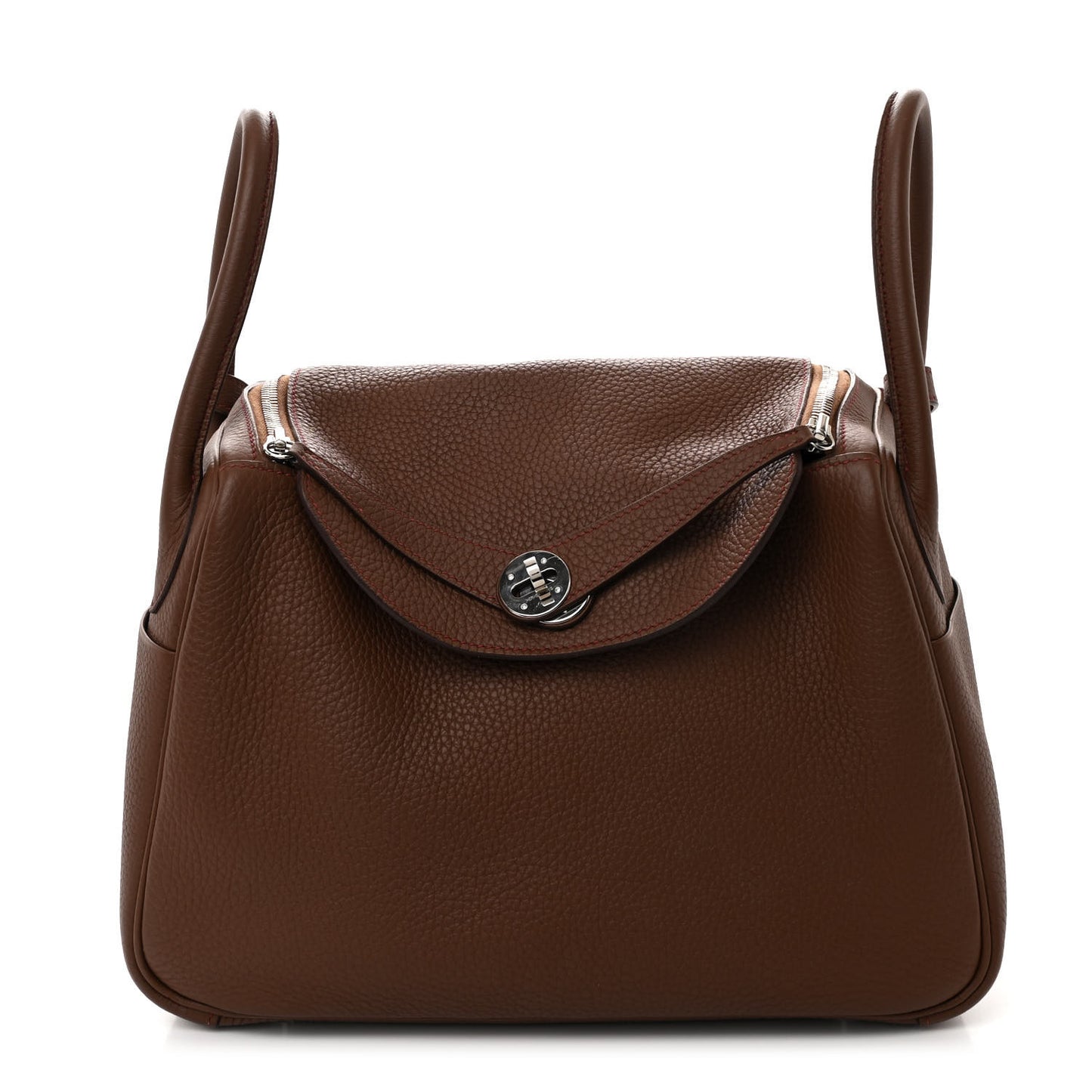 Taurillon Clemence Eclat Lindy 30 Marron D'Inde Rouge H