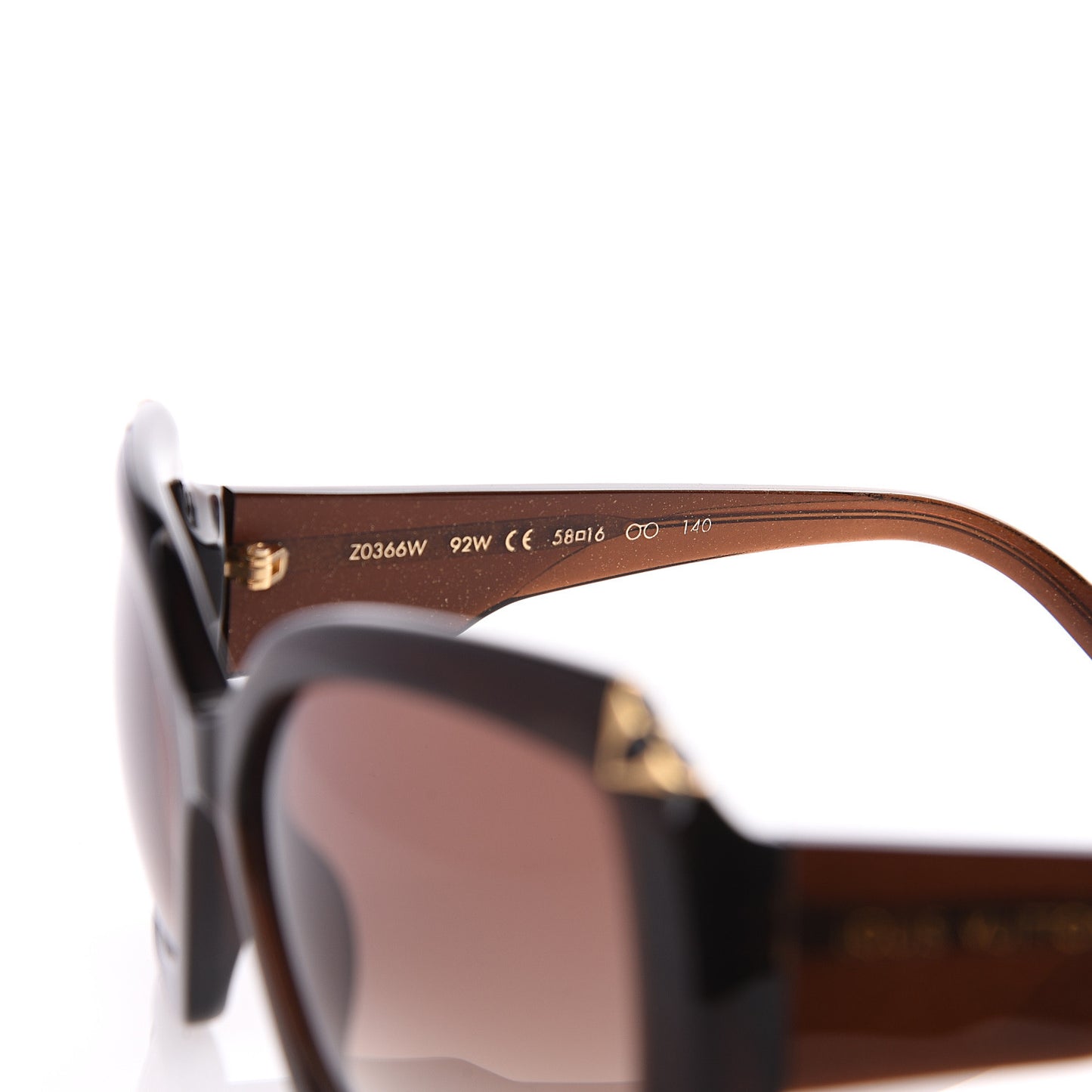 Hortensia Cat Eye Sunglasses Z0366W Brown Glitter