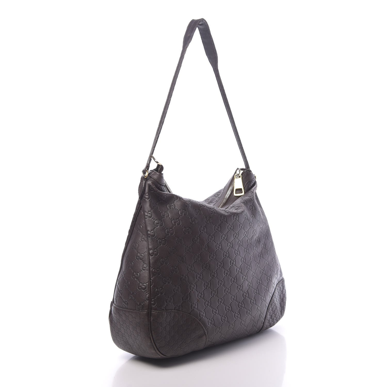 Gucci Guccissima Large Bree Hobo Dark Brown 3 of 16